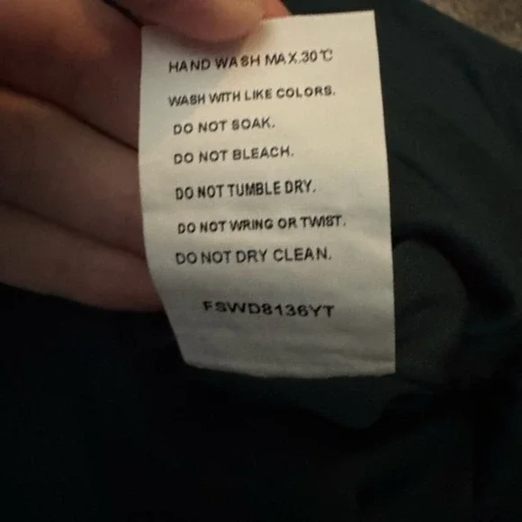 Emerald Green Sequin Prom Formal Gown XS Long Sleeve Slit Dress Broken Zip - Picture 9 of 10